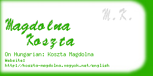 magdolna koszta business card